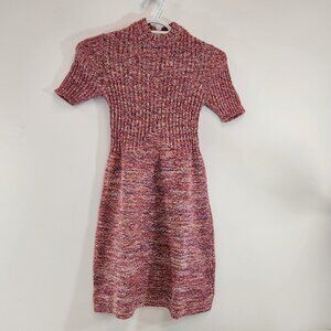 Vintage Taimaru Polyester Mod Pink Dress XXS Stretchy